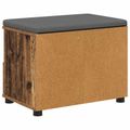 vidaXL Predsieňová lavica Staré drevo 60 x 38 x 46 cm