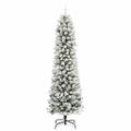 vidaXL Umelý vianočný stromček Biela 240 cm PVC, kov a plast