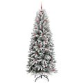 vidaXL Umelý vianočný stromček Biela 240 cm PVC a plast a oceľ a PE