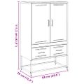vidaXL Vysoká skrinka antracitová 68x39x111,5 cm oceľ