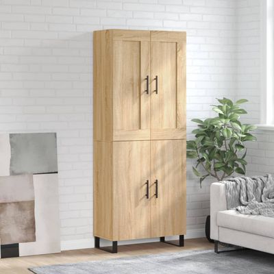 vidaXL Vysoká skrinka dub sonoma 69,5x34x180 cm spracované drevo