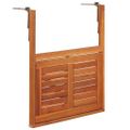 vidaXL Závesný stolík na balkón 64,5x44x80 cm, akáciový masív
