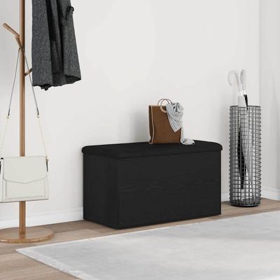 vidaXL Úložná lavička Čierny dub 82 x 42 x 45 cm Kompozitné drevo
