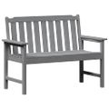 vidaXL Záhradná lavička Svetlosivá 120 x 59 x 88 cm HDPE