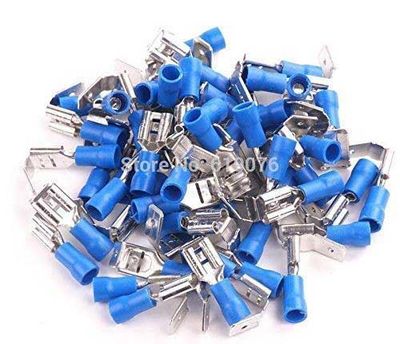 Faston-rozvodček 6,3 mm modrý pre kábel 1,5-2,5 mm2, balenie 100 ks