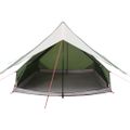 vidaXL Rodinný stan so strechou Zelená a biela 256 x 256 x 185 cm
