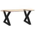 vidaXL Nohy konferenčného stolíka 2 ks čierne 60 x (42-43,3) cm oceľové