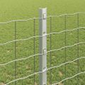 vidaXL Zabudovaný plotový stĺpik 5 ks Strieborná 160 cm