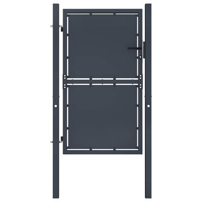 vidaXL Záhradná brána z ocele 100x150 cm antracitová
