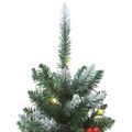 vidaXL Umelé vianočné stromčeky 2 ks 100 LED zeleno-biele 120 cm