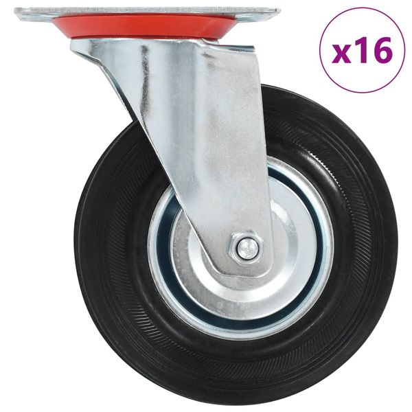 vidaXL Otočné kolieska 16 ks, 125 mm