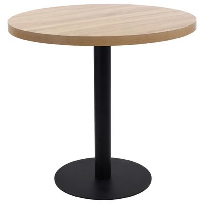 vidaXL Bistro stolík bledohnedý 80 cm MDF