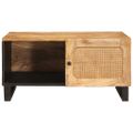 vidaXL Konferenčný stolík Prírodná 80 x 50 x 40 cm Masívne mango drevo