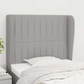 vidaXL Čelo postele so záhybmi bledosivé 93x23x118/128 cm látka