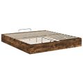 vidaXL Otomanový posteľný rám s úložiskom Údený Dub 203 x 180 x 25 cm