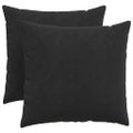 vidaXL Vankúše na pohovku 2 pcs Čierna 50 x 50 cm Kordúrová tkanina