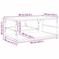 vidaXL Konferenčný stolík Čierny dub 90 x 49 x 40 cm Kompozitné drevo