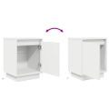 vidaXL Nočné skrinky s LED osvetlením 2 ks Biela 38x34x50 cm