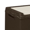 vidaXL Záhradný úložný box s podsedákom hnedý 350 l PP