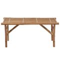 vidaXL Skladacia záhradná lavička s podložkou 118 cm bambus