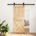 vidaXL Posuvné dvere Prírodná a čierna 85 x 210 cm