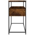 vidaXL Konzolový stolík dymový dub 100x40x75 cm kompozitné drevo