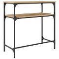 vidaXL Konzolový stolík dub sonoma 75 x 34,5 x 75 cm kompozitné drevo