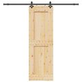 vidaXL Posuvné dvere NARVIK Prírodná a čierna 70 x 210 cm (213,5 cm)