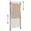 vidaXL Vonkajšia roleta žlto-biela 100x270 cm látka a oceľ