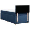 vidaXL Boxspring posteľ s matracom modrá 100x200 cm látka