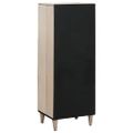 vidaXL Highboard Biela 40 x 33 x 110 cm mangový masív