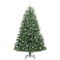 vidaXL Umelý Sklápací Vianočný Stromček Zelená 240 cm PVC a kov