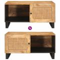 vidaXL Konferenčný stolík Prírodná 80 x 50 x 40 cm Masívne mango drevo