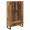 vidaXL Highboard Staré drevo 69,5 x 30 x 115 cm Kompozitné drevo