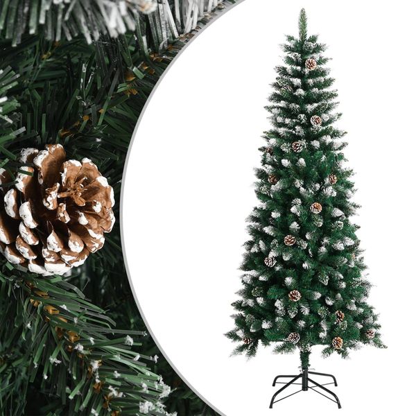 vidaXL Umelý vianočný stromček s podstavcom zelený 180 cm PVC