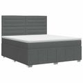 vidaXL Posteľ boxspring s matracom Tmavosivá 140 x 190 cm Látka