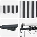 vidaXL Automaticky zaťahovacia markíza LED antracit a biela 450x300 cm
