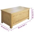 vidaXL Úložný box 90x45x45 cm, dubový masív