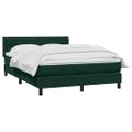 vidaXL Posteľný rám boxsping s matracom tmavozelený 140x220 cm zamat