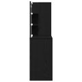 vidaXL Súprava LED toaletného stolíka Čierny dub 140 x 40 x 140 cm