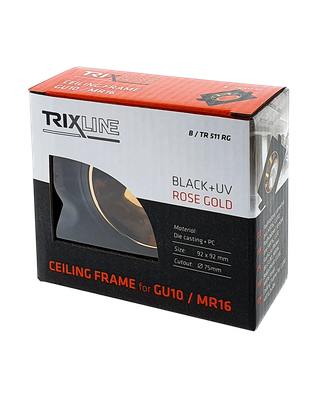 Podhľadový rámček pre MR16, GU10 TRIXLINE B/TR 511 RG, štvorcový