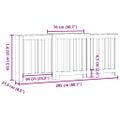 vidaXL Kryt radiátora Čierny dub 205 x 21,5 x 83,5 cm Kompozitné drevo