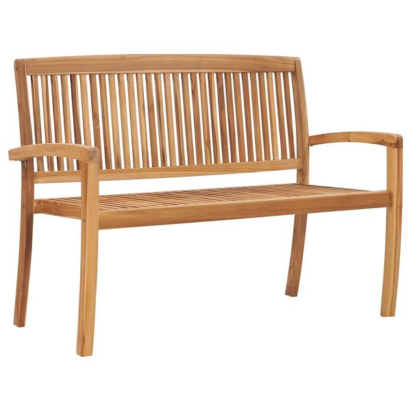 vidaXL 2-miestna stohovateľná záhradná lavička 120 cm, tíkový masív