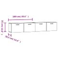 vidaXL Nástenné skrinky 2 ks sivé sonoma 100x36,5x35 cm sprac. drevo
