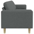 vidaXL Pohovka do obývačky Tmavo šedá 250 x 77 x 76 cm Polyester