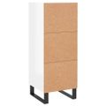 vidaXL Komoda lesklá biela 34,5x34x90 cm spracované drevo