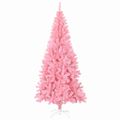 vidaXL Vianočný stromček Ružová 210 cm PVC