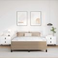 vidaXL Rám postele s matracmi Kapučínová 140 x 190 cm látka