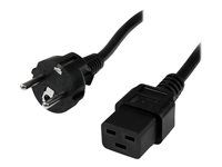 PC Power Supply Cable - Elektrický kábel - IEC 60320 C19 na power CEE 7/7 (M) - AC 250 V - 2 m - lisovaný - čierna