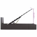 vidaXL Hydraulický posteľný rám+úložný priestor, umelá koža 100x200 cm